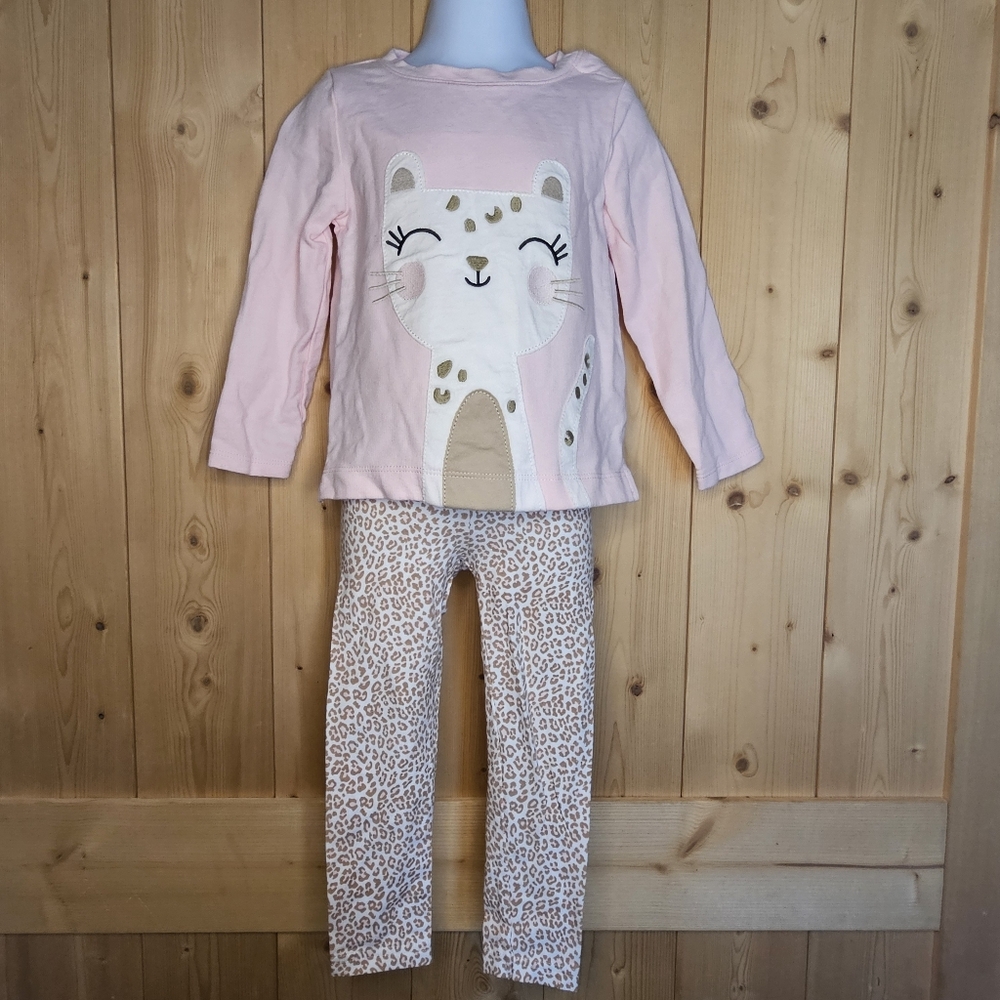 Carter's 2T Pink Leopard Kids Set